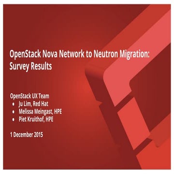 OpenStack Nova Network to Neutron Migration: Survey Results
