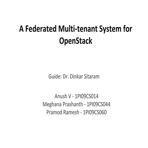 Openstack Pramod