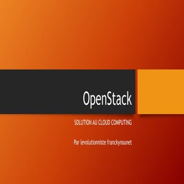 Openstack proposition