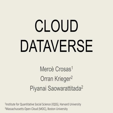 Cloud Dataverse: A Data repository platform for an OpenStack Cloud