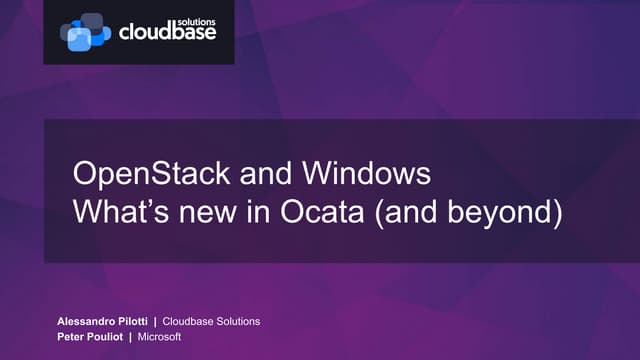 OpenStack and Windows - What's new in Ocata