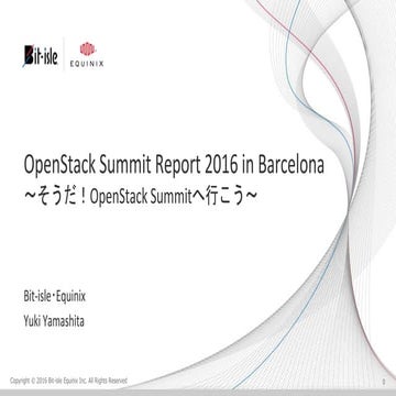 OpenStack summit report 2016 in barcelona