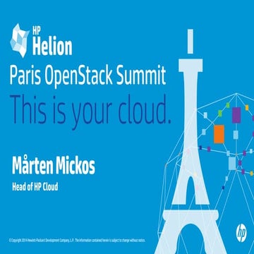 OpenStack Summit 2014 in Paris, keynote on the HP track
