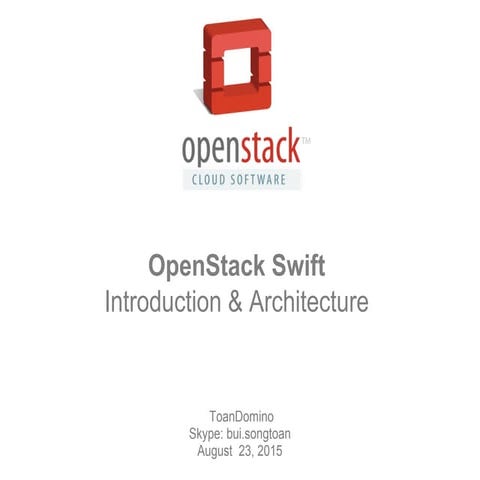 Openstack swift - VietOpenStack 6thmeeetup | PPT