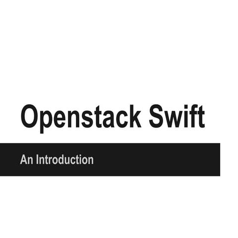 OpenStack Swift | PPT
