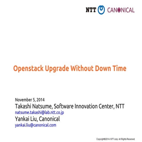 Openstack upgrade without_down_time_20141103r1