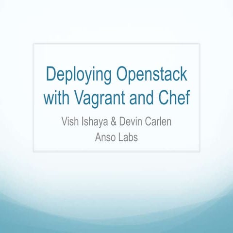 OpenStack vagrant & dashboard
