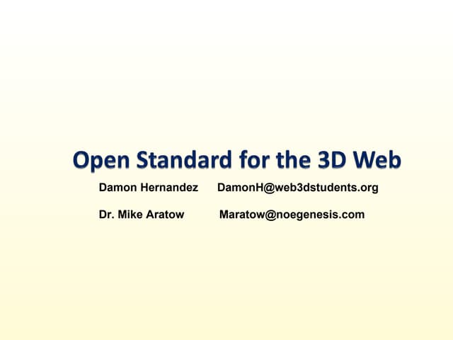Open Standard For The 3D Web