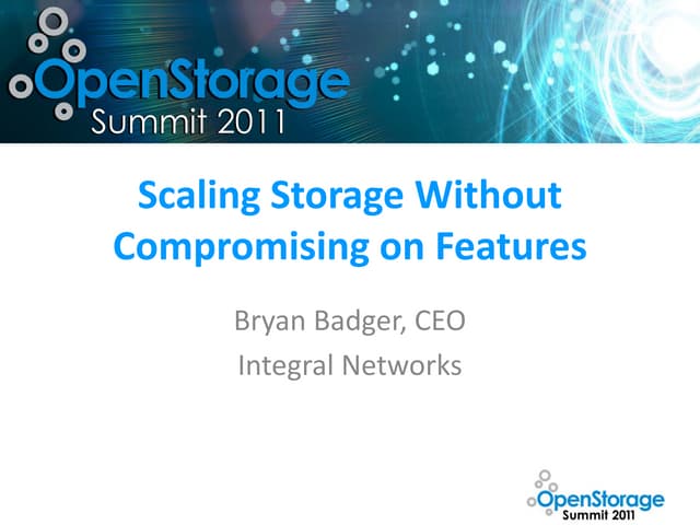 OSS Presentation by Bryan Badger