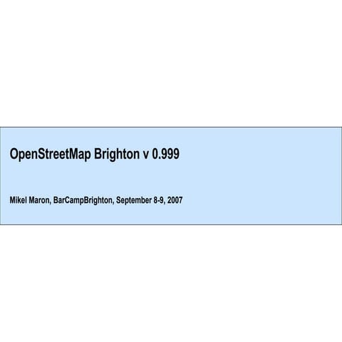 OpenStreetMap Brighton 0.9999