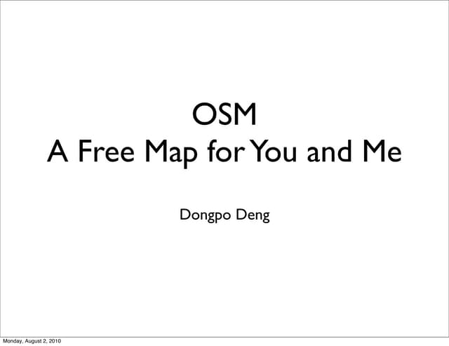 OpenStreetMap   dongpo deng