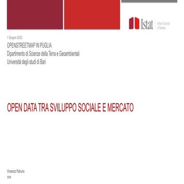 Open Data tra Sviluppo sociale e Mercato