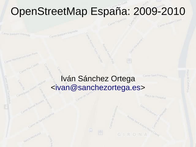 OpenStreetMap España 2009-2010