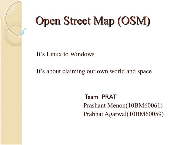 Open street map final ppt