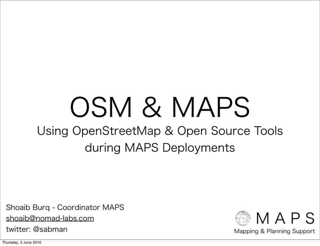 OpenStreetMap & Walking-Papers Workflow