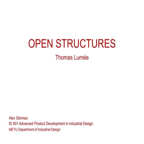 Open structures // the power of logic versus logic of power