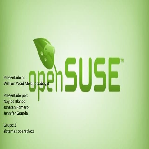 Presentación open suse | PPTX