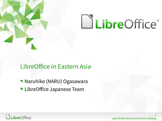 LibreOffice in Eastern Asia