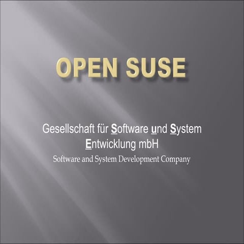 Open suse inro history | PPT
