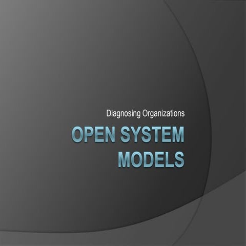 Open System Models