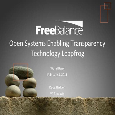 Open systems enabling transparency technology leapfrog