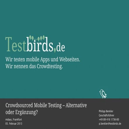 Crowdsourced Mobile Testing – Alternative oder Ergänzung?