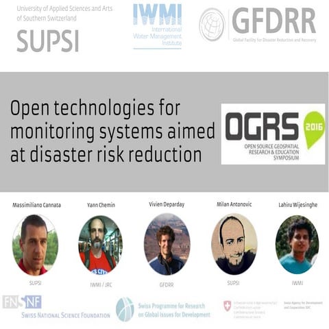 Open technologies for monitoring systems aimed at disaster | PDF