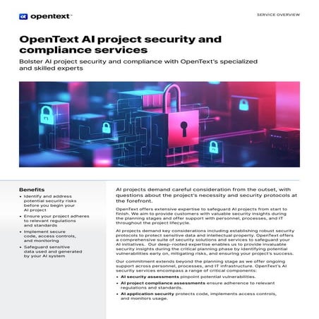 OpenText AI project security and compliance services