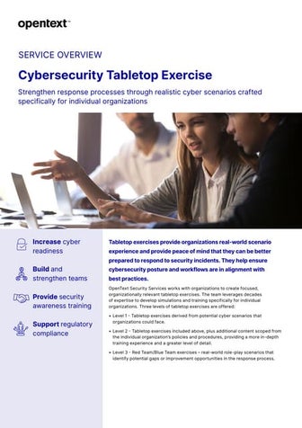 OpenText Cybersecurity Tabletop Exercise
