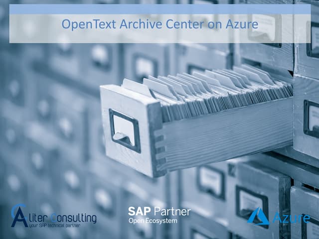 OpenText Archive Server on Azure