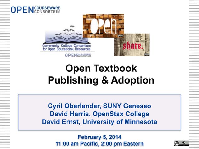 Open Textbook Publishing & Adoptions