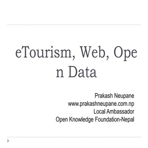 Tourism, Web and Open Tourism