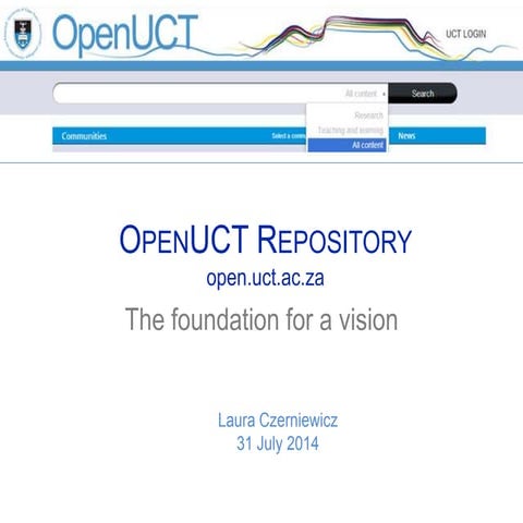 OpenUCT launch 31 July 2014