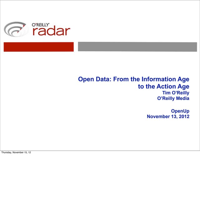 Open Data: From the Information Age to the Action Age (PDF with notes)