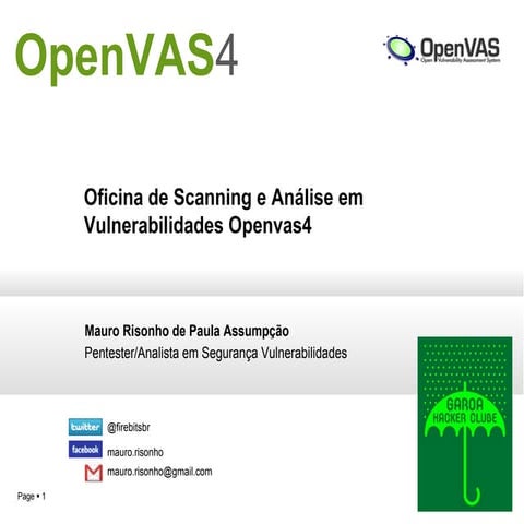 OpenVAS: Vulnerability Assessment Scanner | PPTX