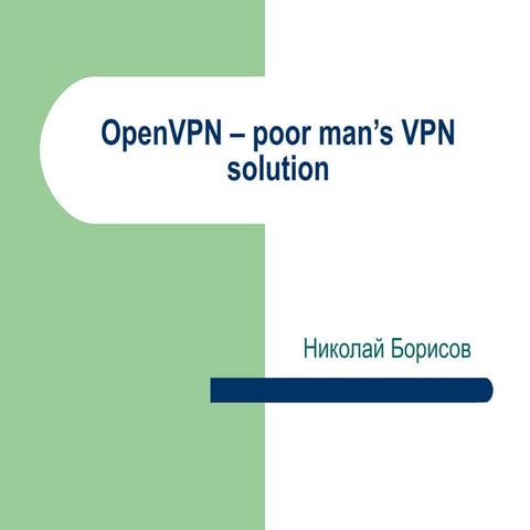 Open Vpn – Poor Man’S Vpn Solution