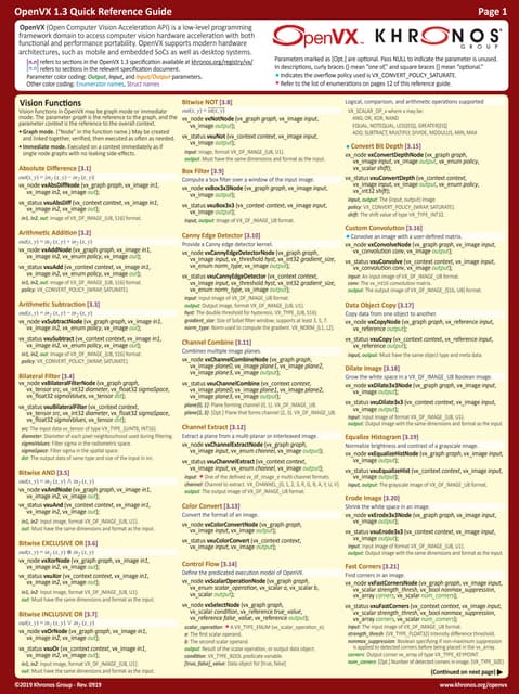OpenVX 1.3 Reference Guide