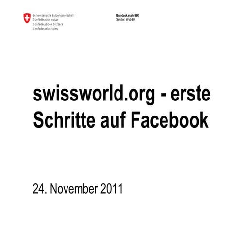 Open Webforum: swissworld.org erste Schritte auf Facebook