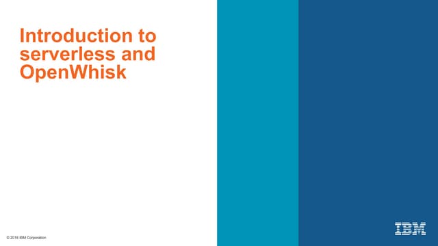 IBM Bluemix Paris Meetup #22-20170315 Meetup @VillagebyCA - Serverless & Open...
