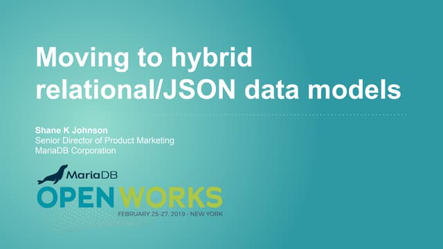 Moving to hybrid relational/JSON data models