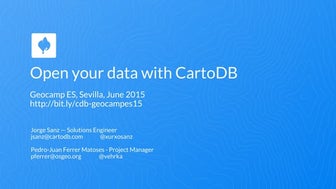 Open your data with CartoDB