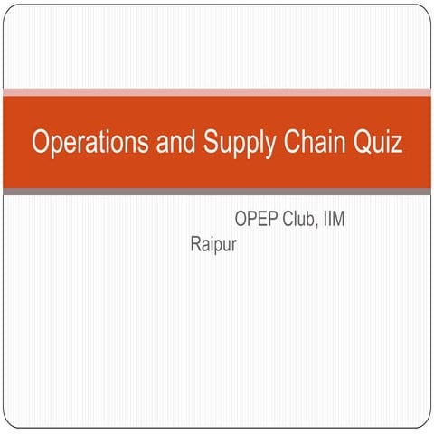 OPEP Quiz with Answers