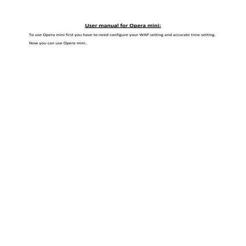 Opera mini | PDF