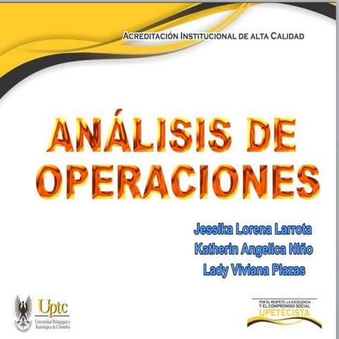 análisis de la operación 