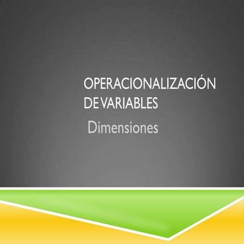 Operacionalizacion de variables