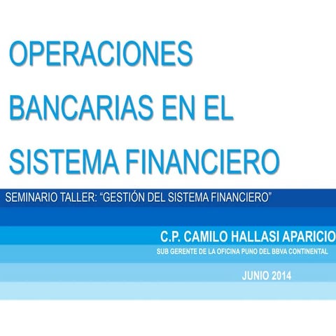 Operaciones bancarias