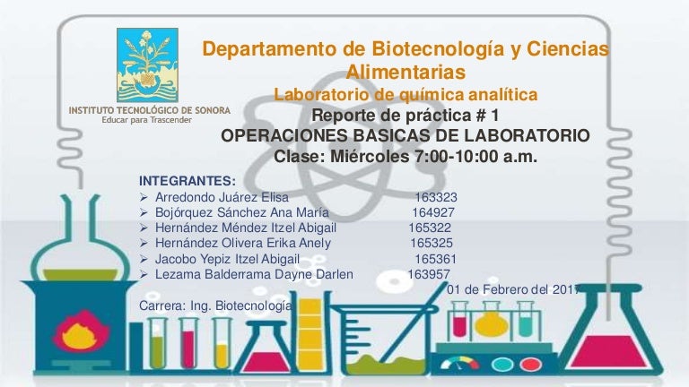 Operaciones basicas de laboratorio