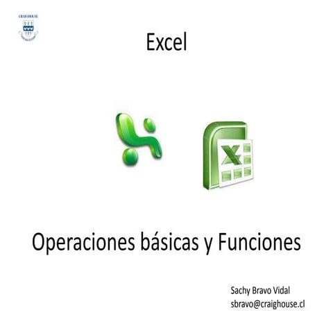 Operaciones básicas y funciones excel