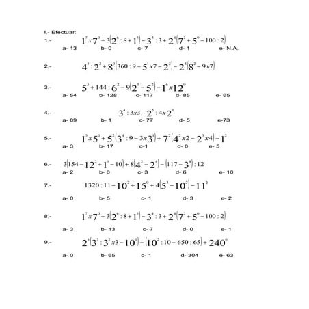 Operaciones combinadas