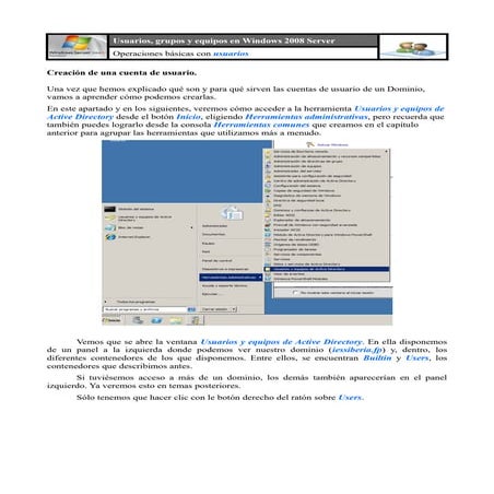 Operaciones comunes usuarios